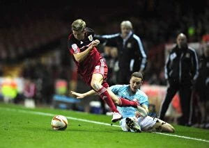 Images Dated 27th October 2012: Jon Stead Slips Past Hull Defenders: A Moment of Brilliance from the 2012 Bristol City vs Hull
