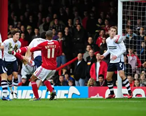 Jon Stead's Close Overhead Kick: Championship Clash Between Bristol City and Preston North End, 06/11/2010