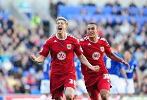 Images Dated 16th October 2010: Jon Stead's Double: Bristol City Leads 2-0 Against Cardiff City, Npower Championship (16/10/2010)