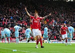 Images Dated 9th April 2012: Jon Stead's Dramatic Equalizer: A Thrilling Moment as Bristol City Draws with Coventry City