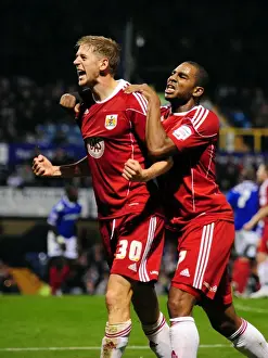 Portsmouth V Bristol City Prints: Jon Stead's Euphoric Goal Celebration: Portsmouth vs. Bristol City, Championship 2010