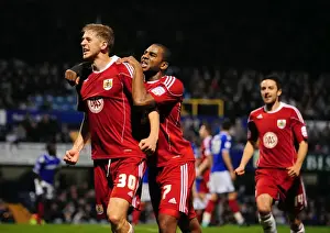 Portsmouth V Bristol City Prints: Jon Stead's Euphoric Goal: Securing Bristol City's Championship Win vs