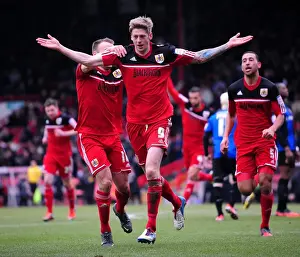 Bristol City V Barnsley Prints: Jon Stead's Euphoric Moment: The Game-Winning Goal for Bristol City vs