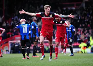 Bristol City V Barnsley Prints: Jon Stead's Game-Winning Goal Celebration: Bristol City vs