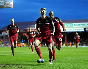 Framed Print : Jon Stead's Winning Goal: Bristol City Triumphs Over Ipswich Town in Championship Clash Framed Print : Jon Stead's Winning Goal: Bristol City Triumphs Over Ipswich Town in Championship Clash