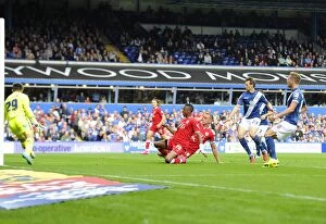Images Dated 12th September 2015: Jonathan Kodjia Scores the Game-Winning Goal: Birmingham City vs. Bristol City, September 12, 2015