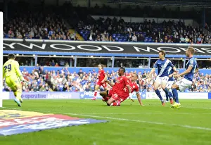 Birmingham City V Bristol City Prints: Jonathan Kodjia Scores the Game-Winning Goal: Birmingham City vs