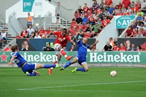 Bristol City V Brentford Prints: Jonathan Kodjia Scores the Opener for Bristol City Against Brentford at Ashton Gate, 2015