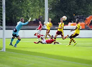 Burnley V Bristol City Prints: Jonathan Kodjia Strains to Reach Wilbraham's Cross - Bristol City vs Burnley, 2015