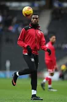 Framed Print : Jonathan Kodjia Strikes for Bristol City against Milton Keynes Dons, 2016 Framed Print : Jonathan Kodjia Strikes for Bristol City against Milton Keynes Dons, 2016