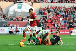 Jonathan Kodjia's Attempt vs Fulham: A Thrilling Moment from the Sky Bet Championship Match at Ashton Gate