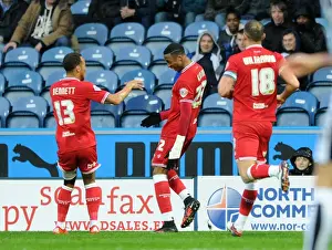 Yorkshire Prints: Jonathan Kodjia's Euphoric Goal Celebration: Huddersfield Town vs