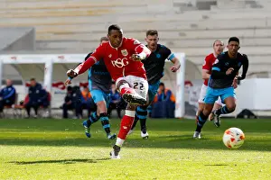 Framed Print : Jonathan Kodjia's Penalty Seals 4-0 Lead for Bristol City Against Sheffield Wednesday