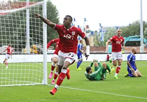 Bristol City V Brentford Prints: Jonathan Kodjia's Thrilling Goal Celebration: Bristol City vs