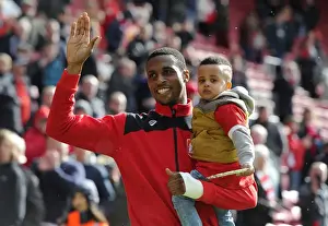 Bristol City V Huddersfield Town Prints: Jonathan Kodjia's Thrilling Performance: A Memorable Moment for Bristol City at Ashton Gate
