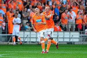 Images Dated 1st October 2011: Jonjo Shelvey Scores on Debut: Blackpool 1-1 Bristol City (League Cup, October 1, 2011)