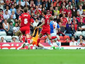 Jordan Rhodes Scores for Blackburn Rovers Against Bristol City, Championship Football Match, Ashton Gate Stadium, 2012