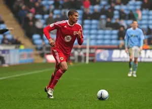 Coventry City V Bristol City Prints: Jordan Spence in Action: Championship Clash between Coventry City and Bristol City