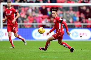 Josh Brownhill in Action: Bristol City vs. Cardiff City, Sky Bet Championship (January 2017)