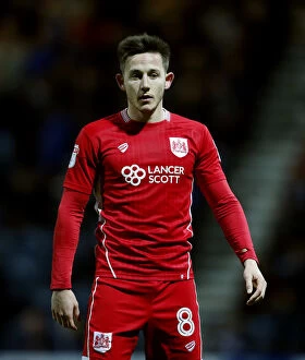 Images Dated 4th April 2017: Josh Brownhill in Action: Preston North End vs. Bristol City, Sky Bet Championship 2017