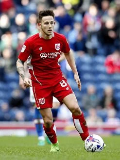 Images Dated 17th April 2017: Josh Brownhill of Bristol City in Action against Blackburn Rovers, Sky Bet Championship, 2017