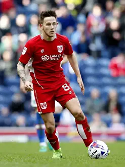 Blackburn Rovers V Bristol City Prints: Josh Brownhill of Bristol City in Action against Blackburn Rovers