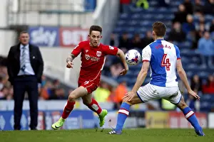 Blackburn Rovers V Bristol City Prints: Josh Brownhill vs Tommie Hoban: Clash at Ewood Park - Bristol City vs Blackburn Rovers