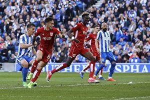 Images Dated 29th April 2017: Josh Brownhill's Header: Bristol City Takes the Lead over Brighton & Hove Albion
