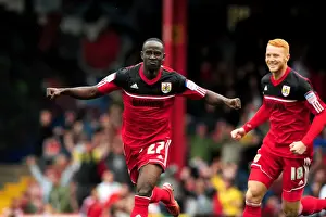 Bristol City V Blackburn Rovers Prints: Jubilant Moment: Albert Adomah