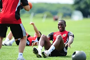 Pre-season Training Prints: Kalifa Cisse's Unyielding Determination: Bristol City FC's Pre-Season Training Icon