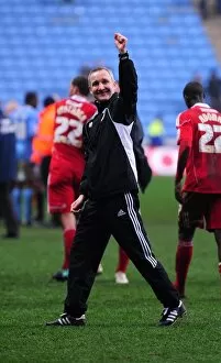 Coventry City v Bristol City Collection: Keith Milen's Championship Victory: Bristol City Manager Celebrates at Ricoh Arena