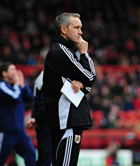 Bristol City V Derby County Prints: Keith Miljen Leads the Charge