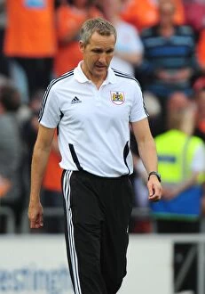 Images Dated 1st October 2011: Keith Millen and Bristol City Face Blackpool in League Cup Clash - October 1st, 2011