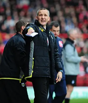 Bristol City V Nottingham Forest Prints: Keith Millen and Bristol City Face Nottingham Forest in Championship Showdown at Ashton Gate (03/04/2010)