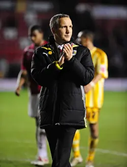 Framed Print : Keith Millen and Bristol City Face Off Against Newcastle United in Championship Showdown at Ashton Gate, 2010