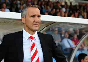 Scunthorpe Utd V Bristol City Prints: Keith Millen and Bristol City Face Scunthorpe United in Championship Clash at Glanford Park