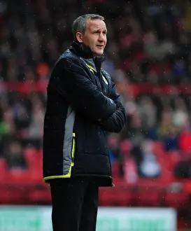 Bristol City V Nottingham Forest Prints: Keith Millen and Bristol City Fight for Championship Victory Against Nottingham Forest (03/04/2010)