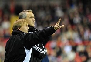 Images Dated 19th October 2010: Keith Millen Focuses on the Game: Bristol City vs. Reading, Npower Championship, 19/10/2010