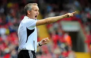 Bristol City V Portsmouth Prints: Keith Millen Guides Bristol City in 2011 Championship Clash vs Portsmouth at Ashton Gate Stadium