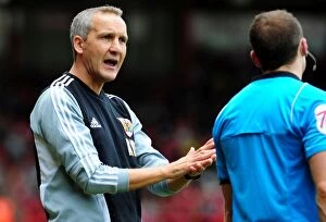 Images Dated 10th September 2011: Keith Millen Guides Bristol City in Championship Clash Against Brighton at Ashton Gate Stadium