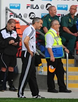Images Dated 1st October 2011: Keith Millen Guides Bristol City in League Cup Showdown at Blackpool, October 2011