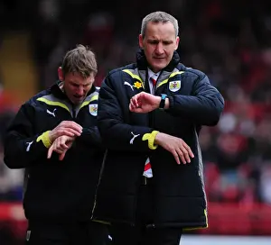 Bristol City V Nottingham Forest Prints: Keith Millen Guides Bristol City Against Nottingham Forest in Championship Showdown at Ashton Gate