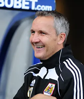 Framed Print : Keith Millen Leads Bristol City Against Cardiff City in Npower Championship Clash, October 16, 2010