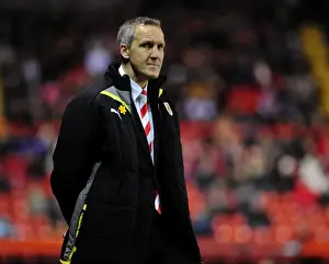 Bristol City V Barnsley Prints: Keith Millen Leads Bristol City in Championship Clash Against Barnsley at Ashton Gate