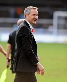 Peterborough V Bristol City Prints: Keith Millen Rallies Bristol City in Championship Battle at Peterborough, March 2010