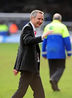 Peterborough V Bristol City Prints: Keith Millen Rallies Bristol City in Championship Showdown at Peterborough, March 2010