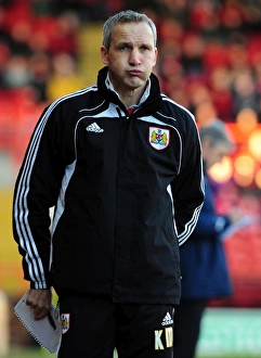 Bristol City V Sheffield Wednesday Prints: Keith Millen's Frustration: Bristol City Manager Cut Deep During FA Cup Clash vs Sheffield Wednesday (08/01/2011)