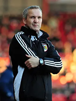 Bristol City V Sheffield Wednesday Prints: Keith Millen's Frustration: Bristol City Manager's Intense Moment During FA Cup Clash vs