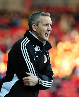 Bristol City V Sheffield Wednesday Prints: Keith Millen's Frustration: FA Cup Clash between Bristol City and Sheffield Wednesday