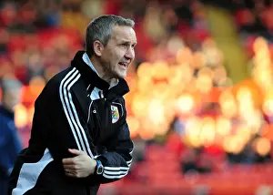 Bristol City V Sheffield Wednesday Prints: Keith Millen's Intense Frustration: FA Cup Clash Between Bristol City and Sheffield Wednesday (08/01/2011)